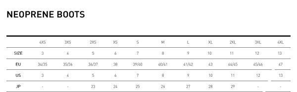 boot 1 توضیحات سایز چکمه (بوت) غواصی Mares Boot Flexa DS 5mm و Mares Classic N G Boots 5mm