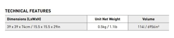 توضیحات سایز و گنجایش کوله پشتی ضدآب حمل تجهیزات غواصی Mares Cruise Backpack Mesh Elite